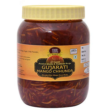 FOOD ESSENTIAL Gujarati Sweet Mango Chhundo Pickles 1 kg.